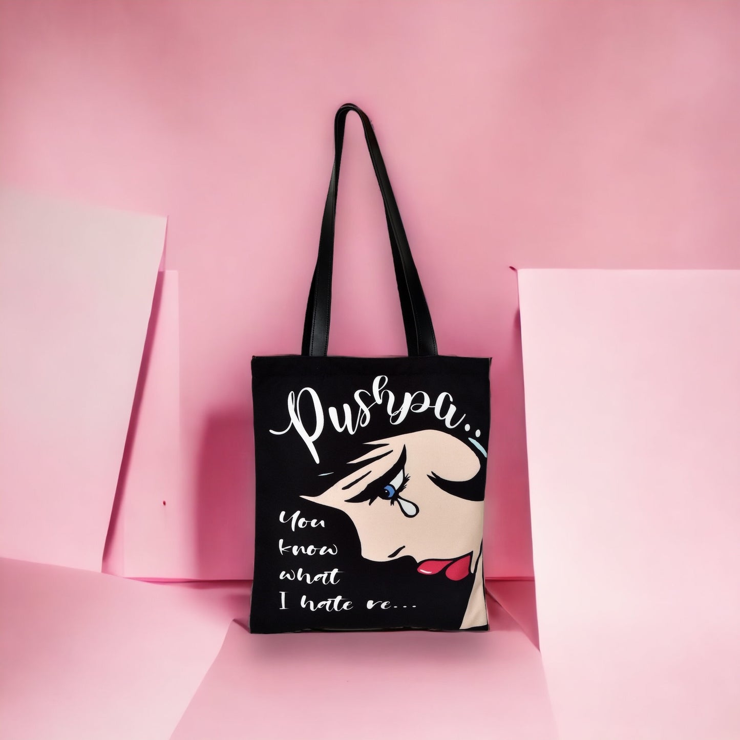 Pushpa Tote bag. I hate Tears Tote Bag. Drama queen. Drama queen bag. Tote bag