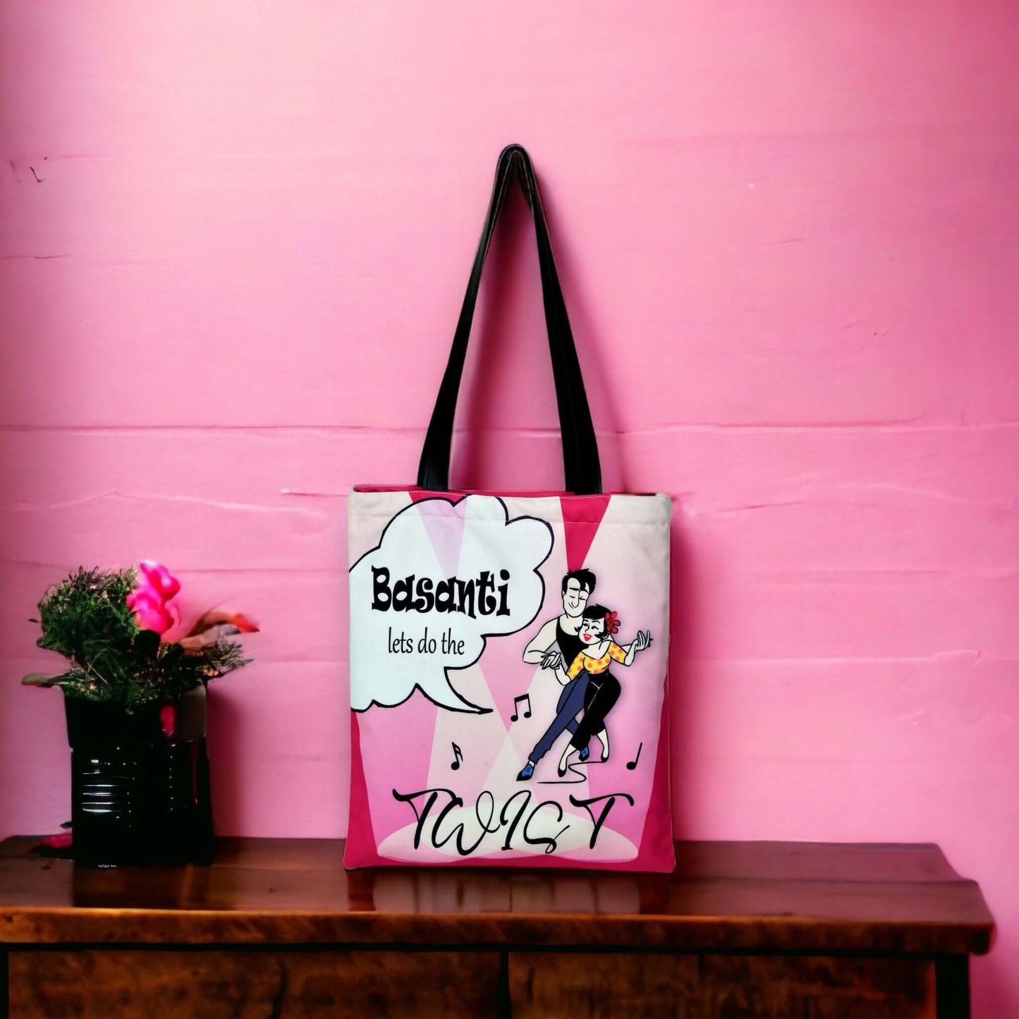 Basanti bag. Twist Tote bag. Dance Tote Bag. Tote bag. Drama queen. Drama queen bag