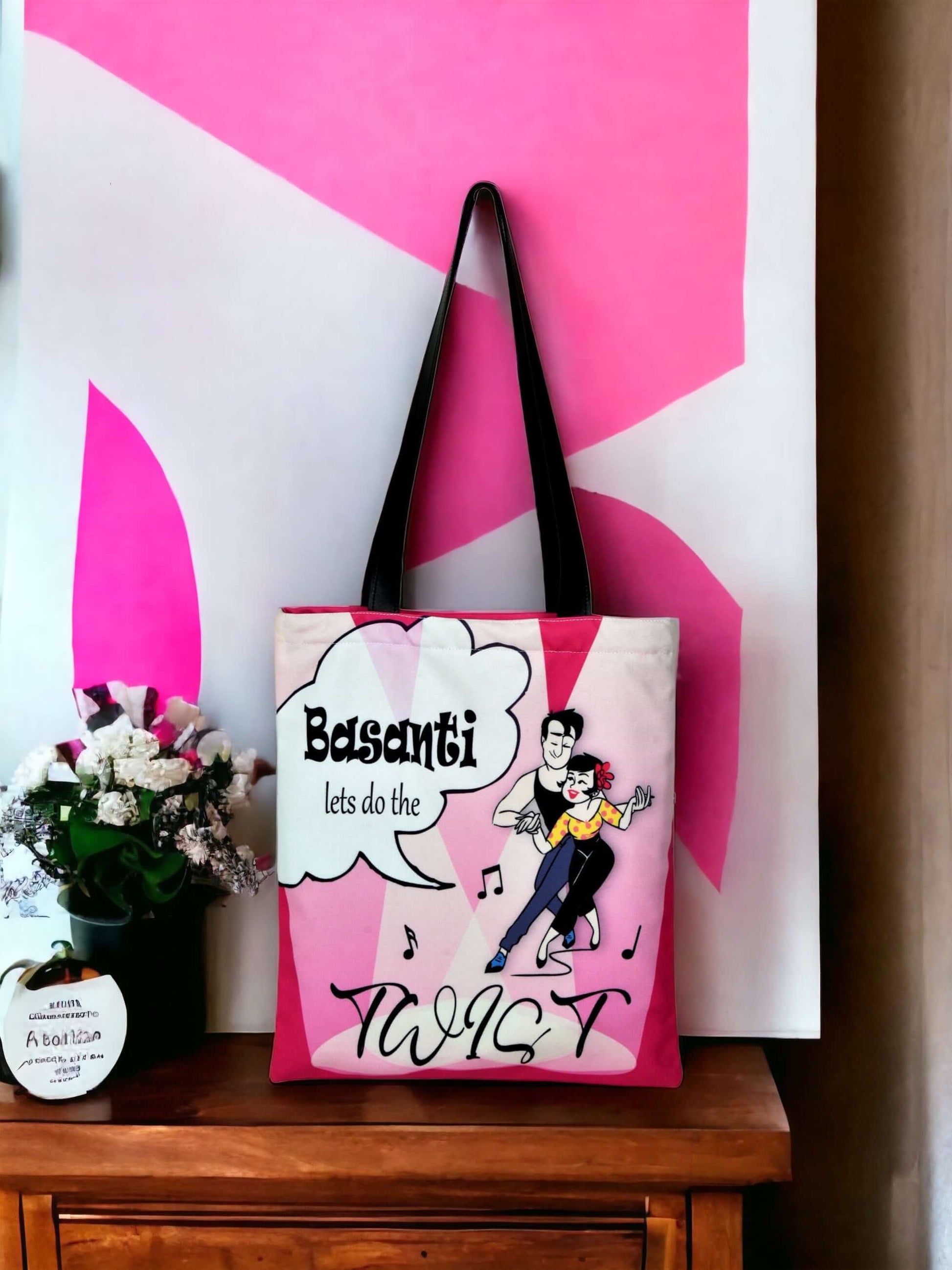 Basanti bag. Twist Tote bag. Dance Tote Bag. Tote bag. Drama queen. Drama queen bag