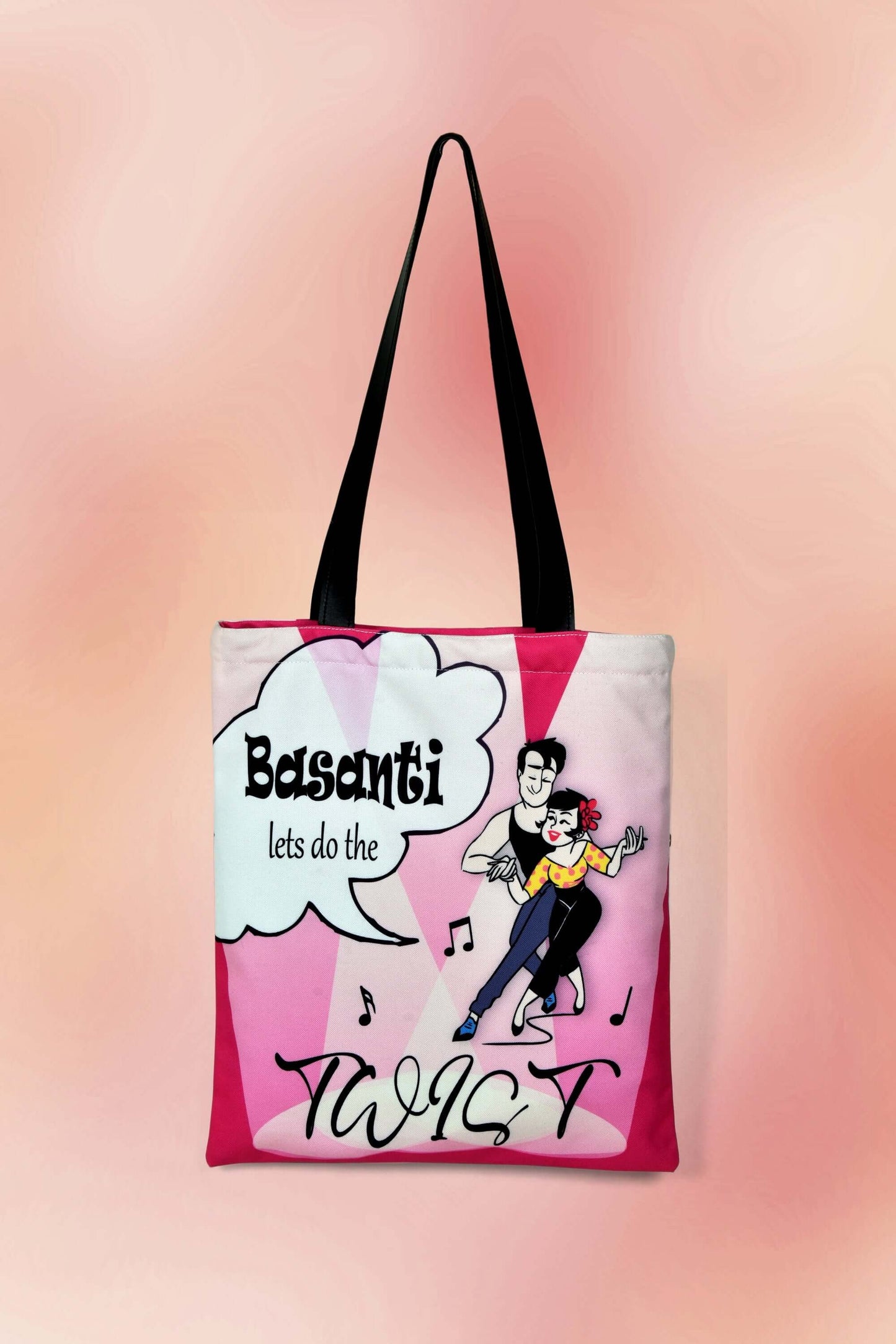 Basanti bag. Twist Tote bag. Dance Tote Bag. Tote bag. Drama queen. Drama queen bag